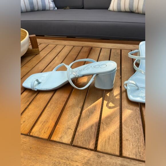 Calvin Klein Light Blue Strappy Heels - Picture 2 of 5